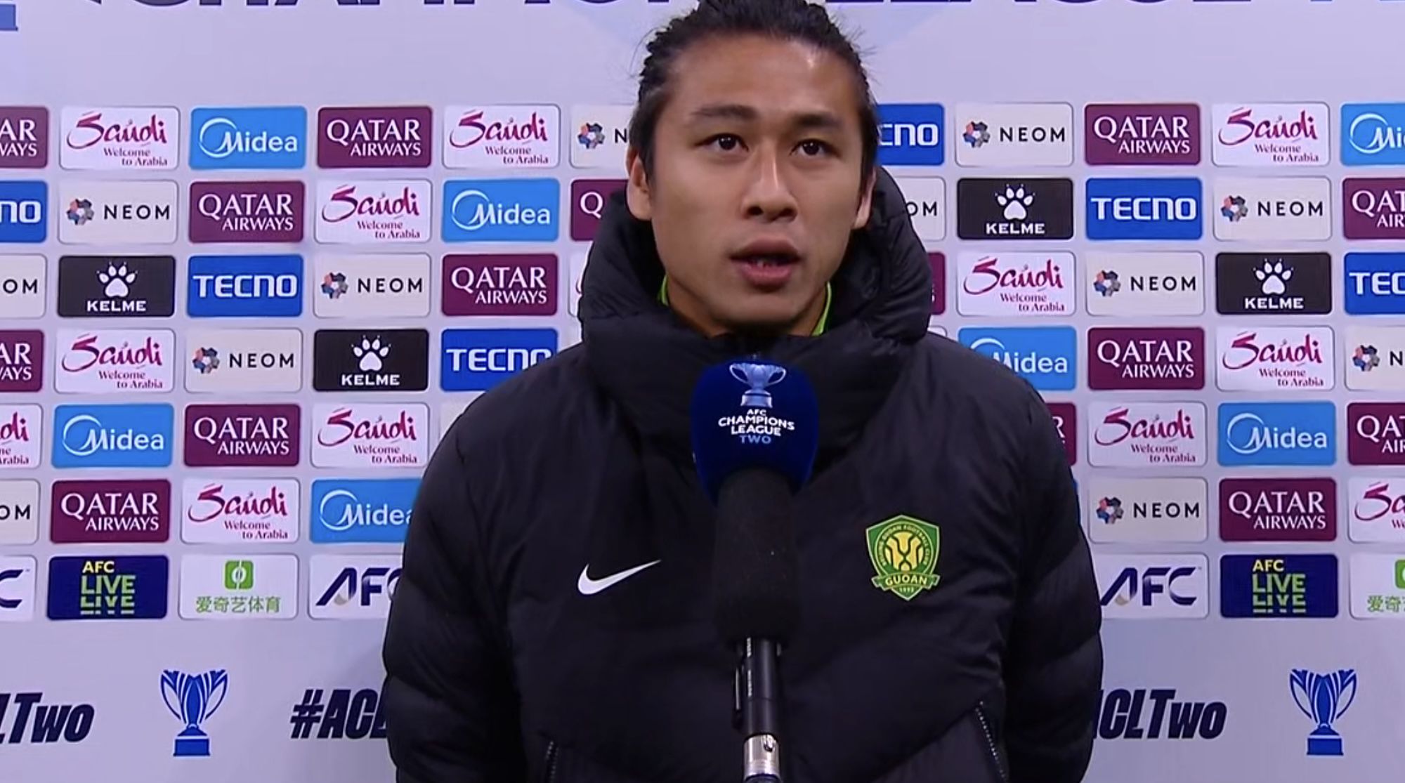 จาง หยุนหนิง: เป็นเรื่องน่ายินดีที่กัวอันไม่เสียประตูในเกมนี้ เอเอฟซีแชมเปียนส์ลีกได้ผ่านเข้ารอบกลุ่มเป้าหมายแล้ว